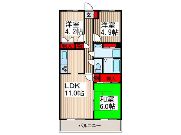 藤重弐番館の物件間取画像